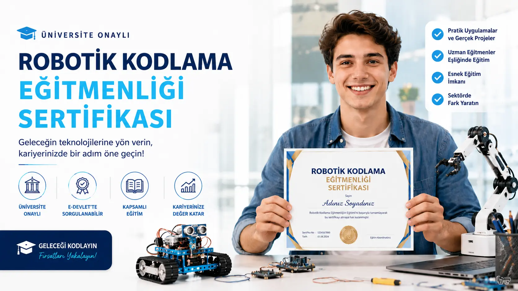 Üniversite Onaylı Robotik Kodlama Sertifikası