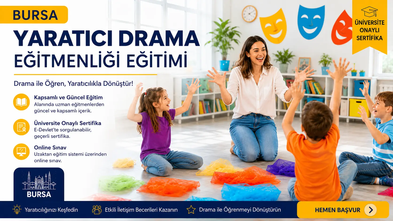 Bursa Yaratıcı Drama Eğitmenliği Eğitimi